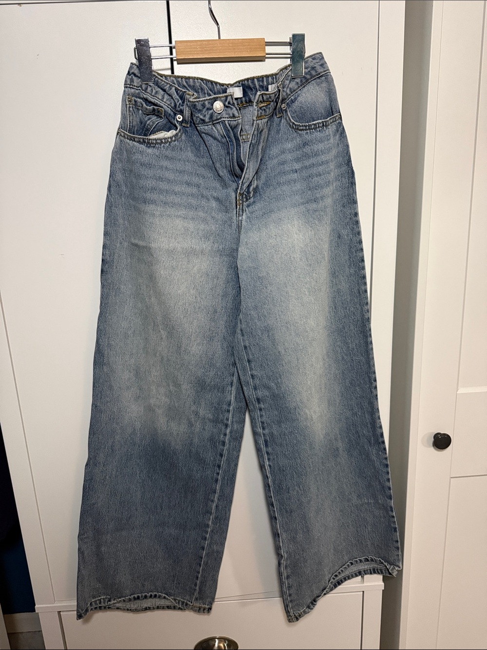 Forever 21 Light Blue Wide-Leg Jeans